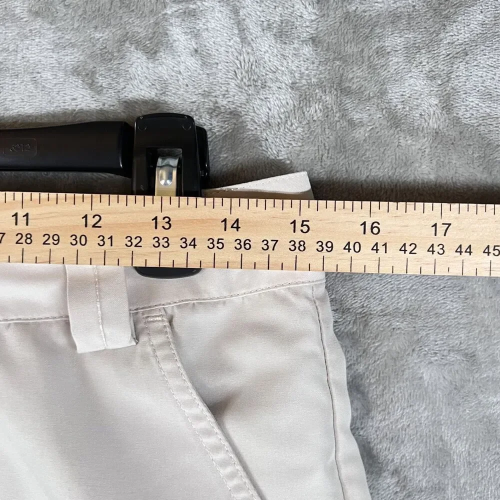 JK Tech Boys XL Beige Khaki Golf Shorts Adjustable Waist Performance Bermuda